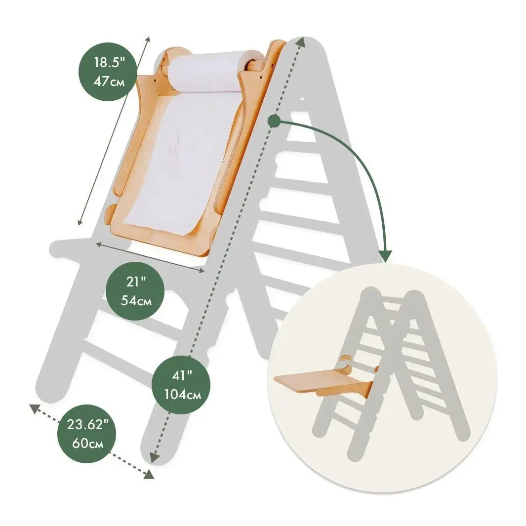 Staffelei mit Kinderstuhl – Perfekt für Indoor Klettergerüst-1