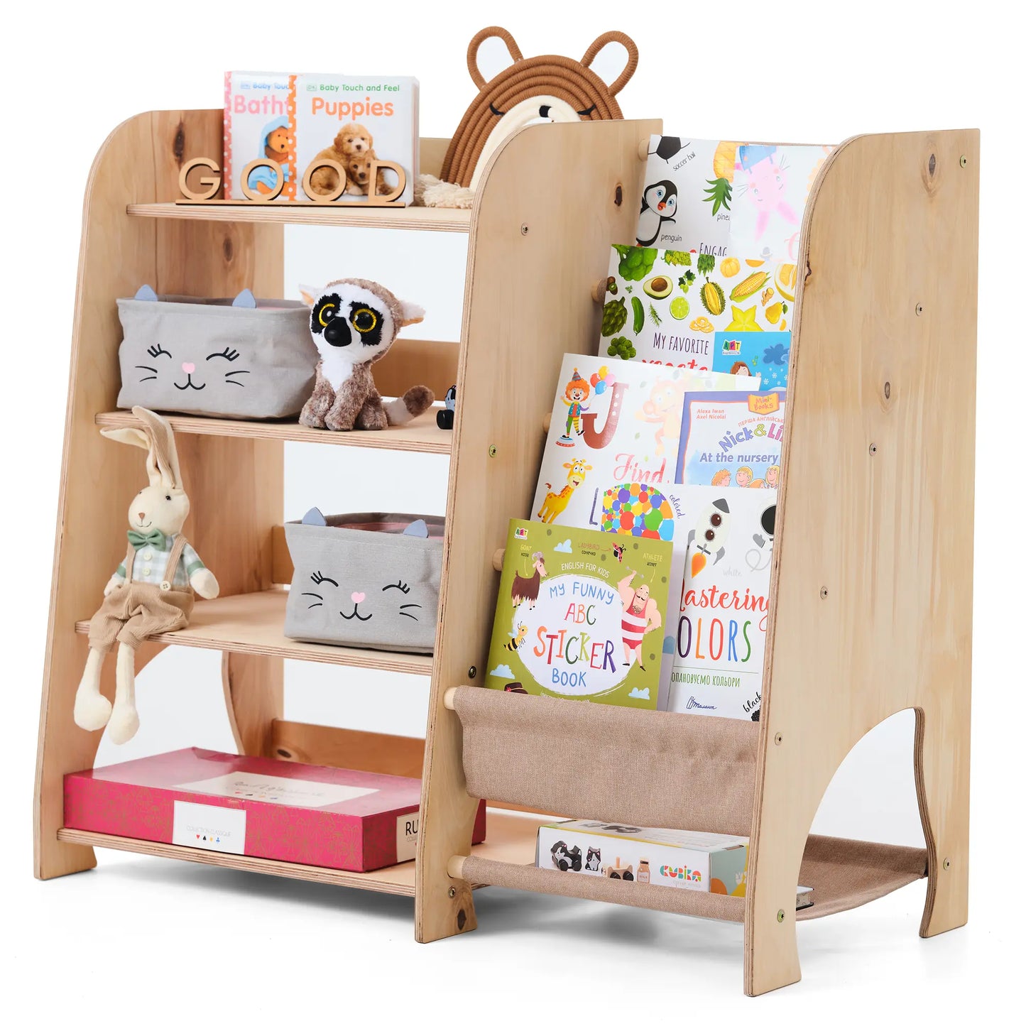 2in1 Montessori-Regal für Bücher und Spielzeug-5