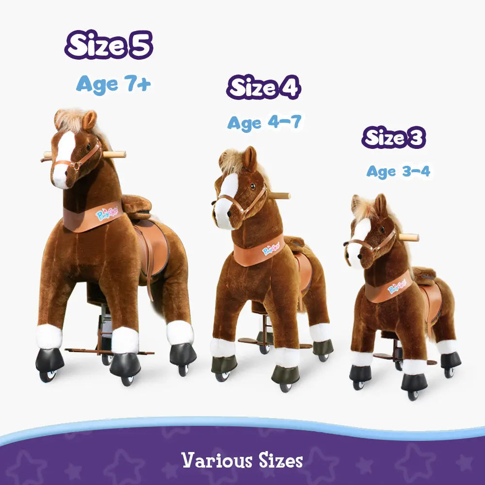 Ride-on pony toy Age 4-7 Brown（UK&EU in Stock）-4