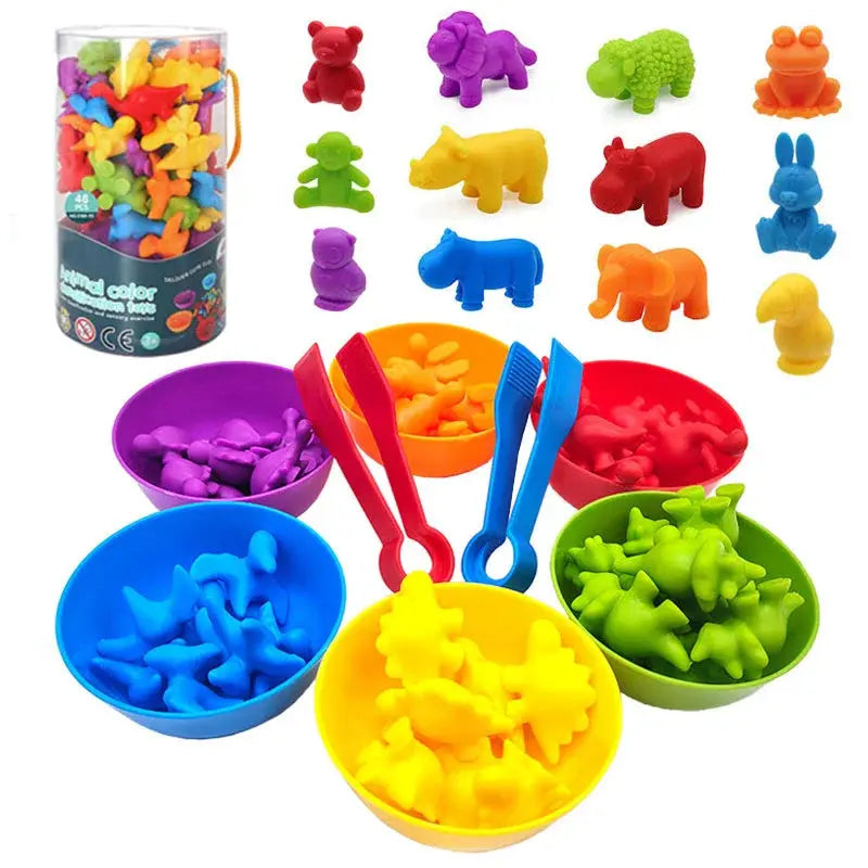 Colorful Montessori Rainbow Bears-0