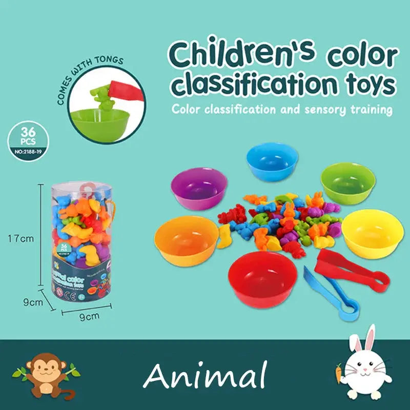 Colorful Montessori Rainbow Bears-5