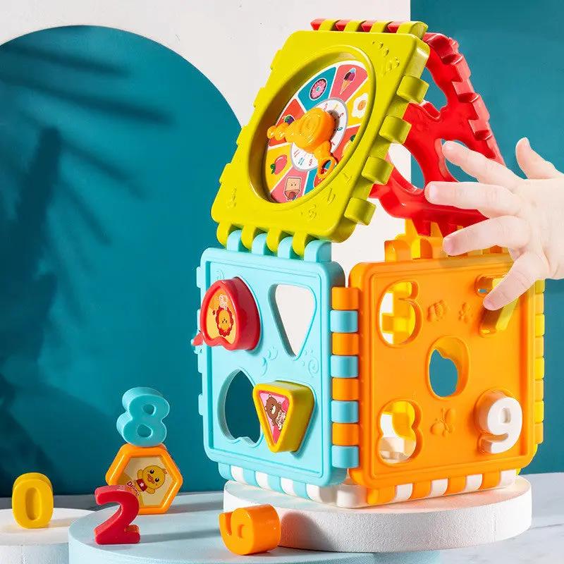 Educational Shape Matching Cube Toy for Kids-0