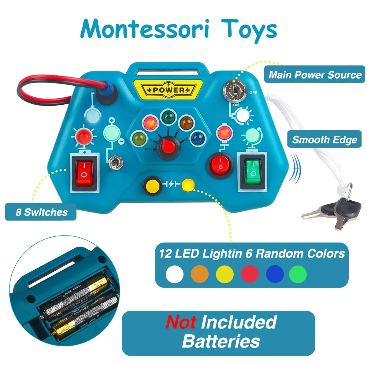 Montessori Sensory Busy Board-2