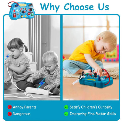 Montessori Sensory Busy Board-4