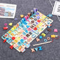 Montessori Wooden Math Fishing Board Educational Toy for Kids, 1-3 Years Old-0