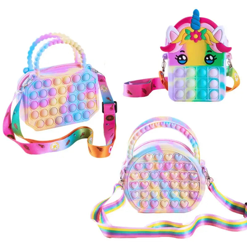 Pop Purse Silicone Sensory Push Bubble Bag-0