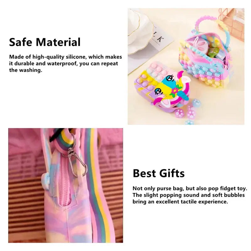 Pop Purse Silicone Sensory Push Bubble Bag-2