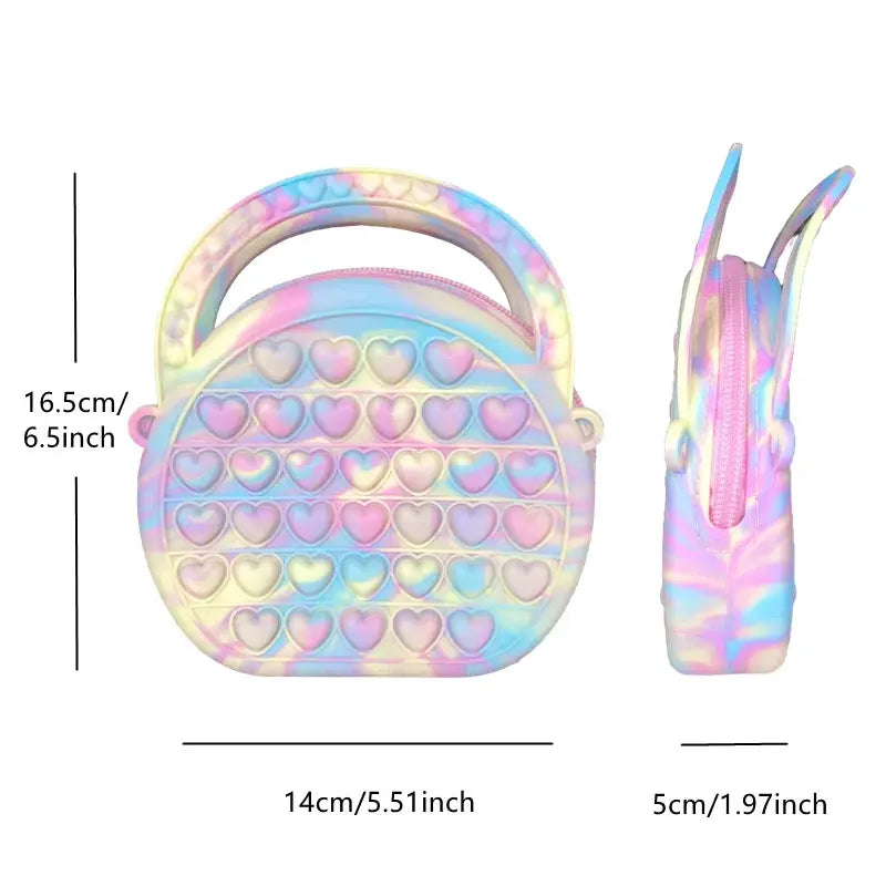 Pop Purse Silicone Sensory Push Bubble Bag-4