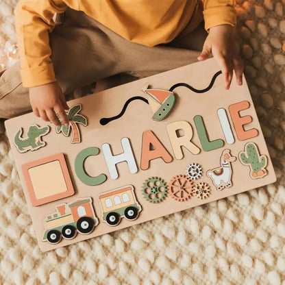 Puzzle Board Wooden Names-1