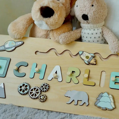 Puzzle Board Wooden Names-4