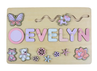 Puzzle Board Wooden Names-10