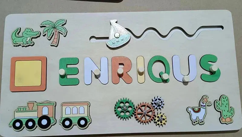 Puzzle Board Wooden Names-12
