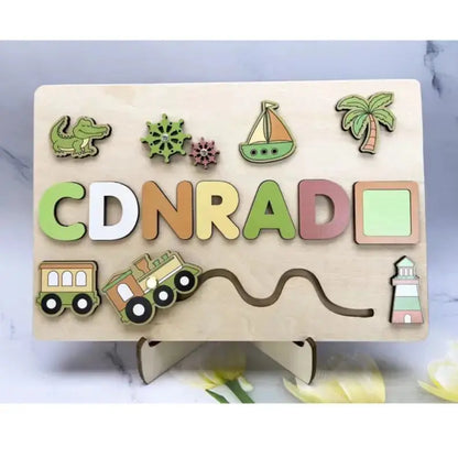Puzzle Board Wooden Names-17