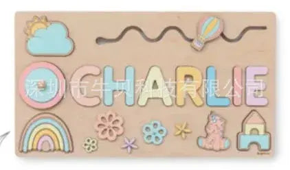 Puzzle Board Wooden Names-27