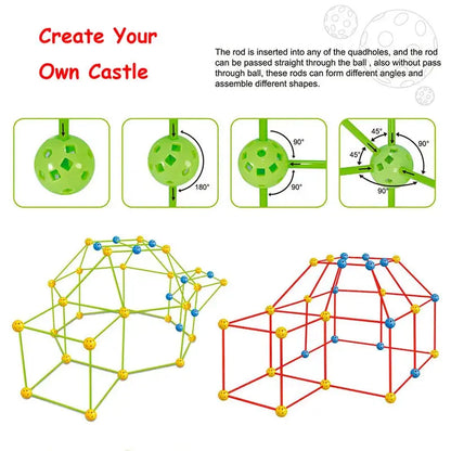 Creative Fort Building Blocks Children's Indoor Tent-4