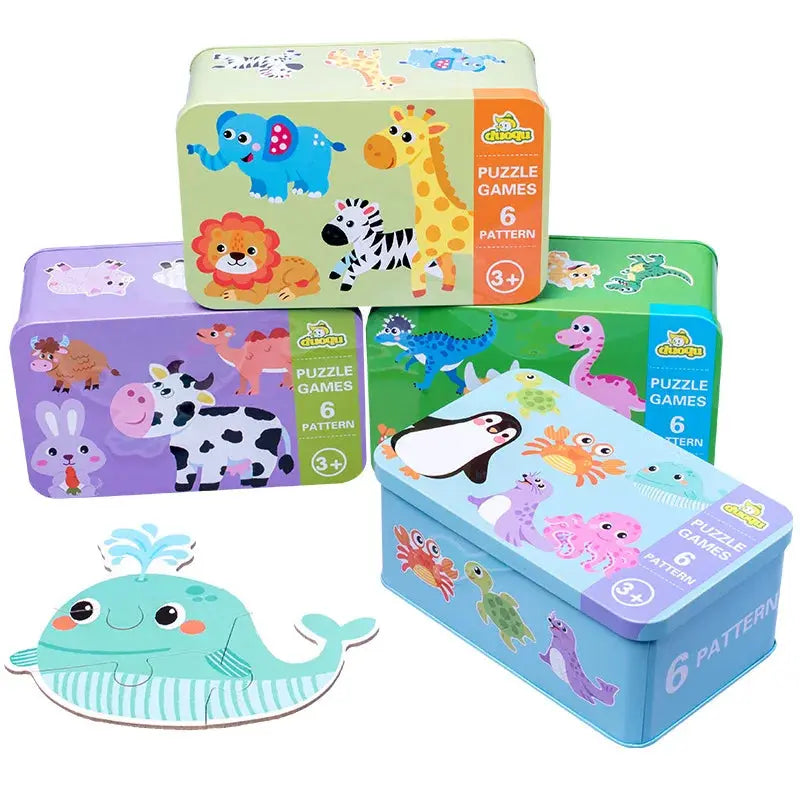Wooden Animal Puzzle Set-0