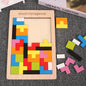 Wooden Tetris Puzzle Educational Toy for Kids-0