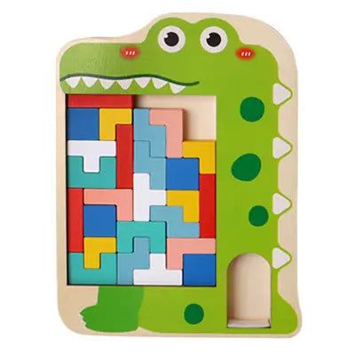Wooden Tetris Puzzle Educational Toy for Kids-18