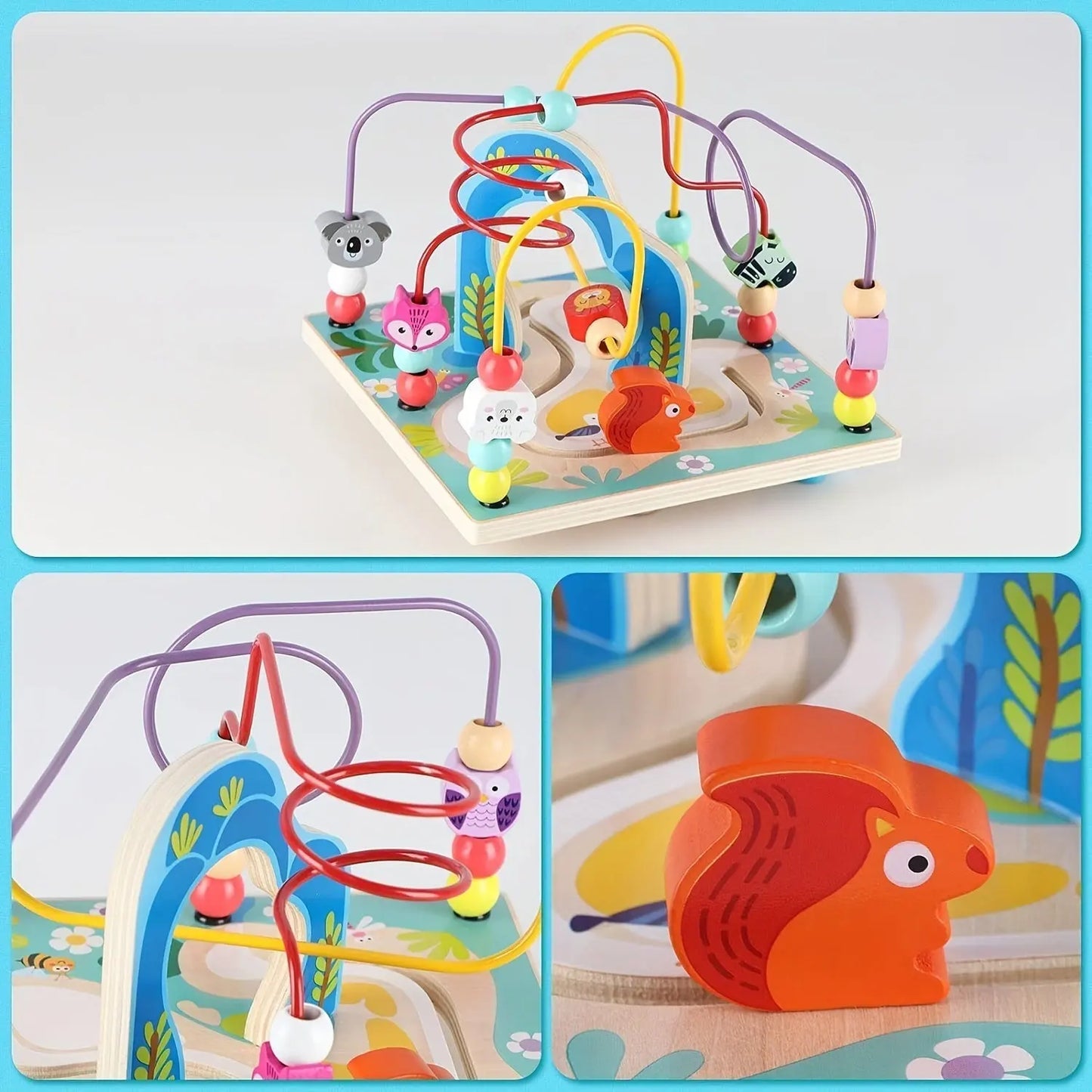 Wooden Activity Cube Educational Toy for Toddlers-2